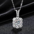 Ready to Ship S925 Silver Romantic VVS D Color Oval Cut 1CT GRA Moissanite Necklace for Women Gift