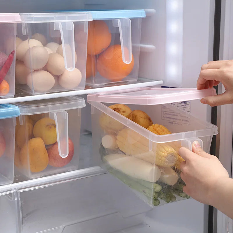 2025 New with Handle Fridge Food Storage Refrigerator Boxes Refrigerator Storage Box