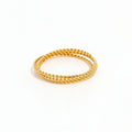 Fenny 18K Gold Plated Permanent Twisted Rope Three Circle Cross Ring Non Tarnish Stainless Steel Wholesale Jewelry
