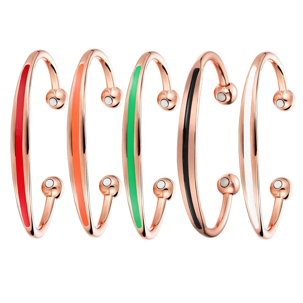 99.99% Pure Copper Magnetic Therapy for Arthritis Pain Relief Personalized Bracelet Customized Fashion Cuff Bracelets Adjustable