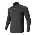 Half-zip Knitted Cationic Printed Autumn Fitness Quick-dry Shirt Stand-up Collar Long Sleeve Marathon Cycling Sportswear Men