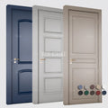French Standard Custom Wooden Indoor Door for Bedroom Hotel Room Door Paint Wood Interior Prehung Door