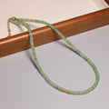 Boho Natural Green Aventurine Beaded Stone Necklace for Women 14K Gold Plated Choker Healing Energy Crystal Stone Necklace