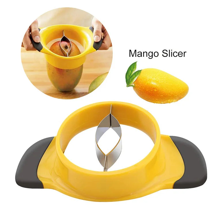 Extra Large Stainless Steel Mango Slicer Sharp Corer and Cutter for Fruits & Vegetables