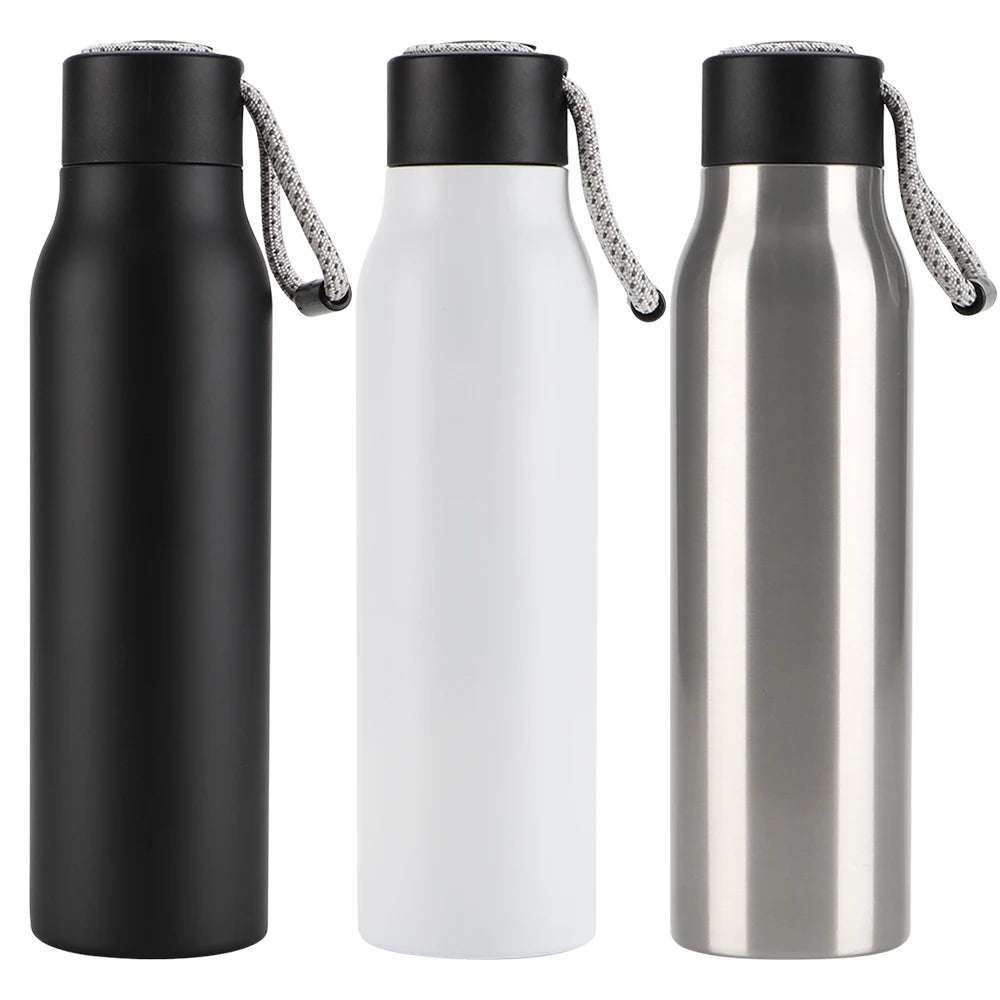 OKAID Drink Sport Bottles Double Wall Vacuum Flasks Insulated Stainless Steel Water Bottles Outdoor Gym Thermal Flask