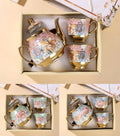 2026 New Arrived Qian Hu Royal 500ml Ceramic Coffee Tea Set Modern Porcelain Teapot Cup Saucer Luxury Vintage Home Use