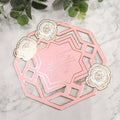 Elegant Hot Stamping Petals Laser Cut Paper Menu Wedding Invitation Card Custom Design Stamped Flowers