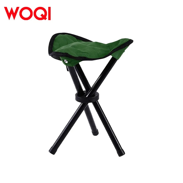 WOQI Accessories Outdoor Portable Stadium Chair Stainless Steel Folding Stool Versatile Seat Height  Tripod Design Casting