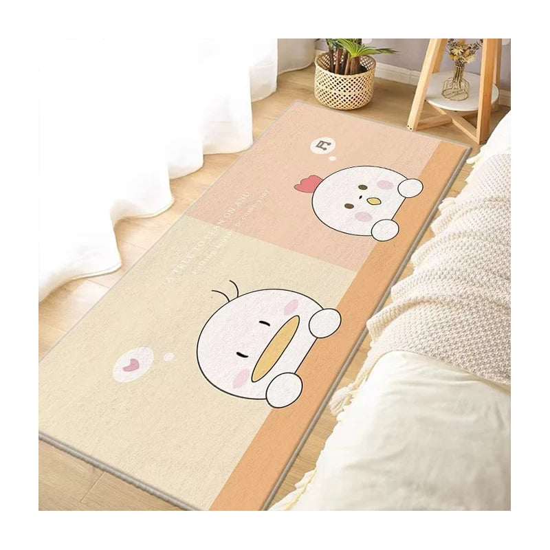 Crystal Velvet Bed Rug Bedroom Cartoon Blanket Girly Style Children's Room Cute Plush Mat Girls Room Floor Mat