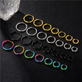 Trendy Simple Basic Jewelry Stainless Steel Earrings Nose Ring Multi-size Smooth Curved Circle Nose Ring Gifts for Women