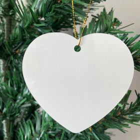 Wholesale Custom Aluminum Sublimation Blanks Round Heart-shaped Sublimation Christmas Tree Ornaments