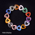 Natural Crystal Agate Stone DIY Accessories 10mm Necklace Engraving Love Gifts Hollow Heart Scattered Pendant