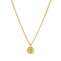 LOZRUNVE Elegant 925 Sterling Silver Gold Plated Solitaire Diamond CZ Pendant Necklace Women