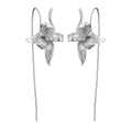 Lotus Fun Handmade Real 925 Sterling Silver 18k Gold Plated Elegant Feminine Flower Earring Lady Fine Jewelry for Women
