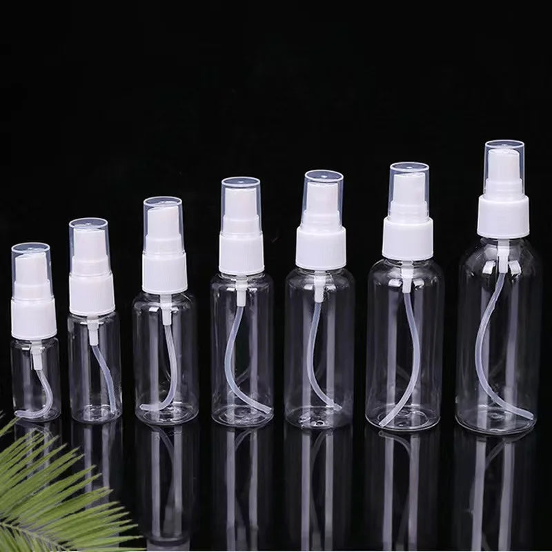 Empty Fine Mist PETG Plastic Pump Sprayer Spray Bottle Screen Printing White Transparent Cosmetic Packaging for Perfume Skin