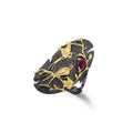 Abiding Gemstone Custom Ring Jewelry Handmade Love Tree Branch 925 Sliver Gold Natural Rhodolite Woman Dress Finger Ring