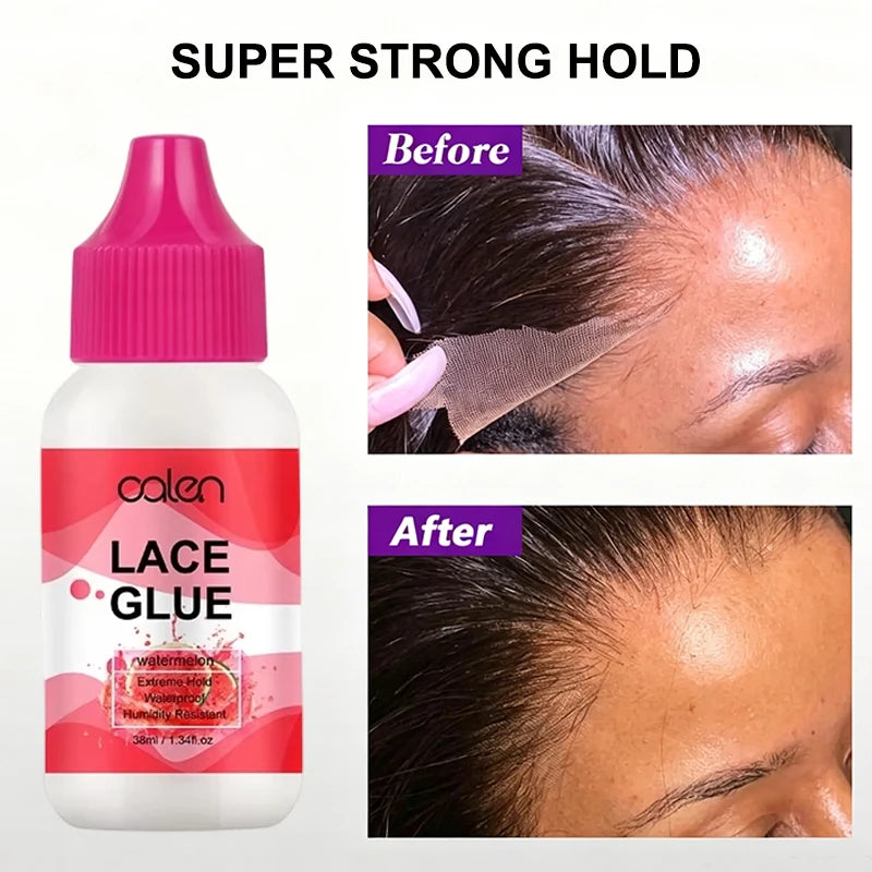 OEM Custom Waterproof Hair Lace Glue Watermelon Wig Glue Invisible Extreme Hold Wig Adhesive Sweat Resistant Fast Drying