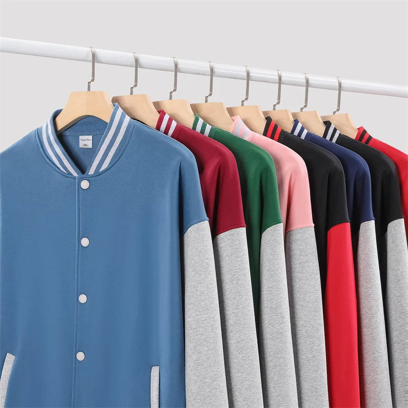 Men's Patchwork Multi-Color Sports Jacket Without Hood Custom Embroidery Logo Heavyweight Outdoor Baseball Golf Men Jacket
