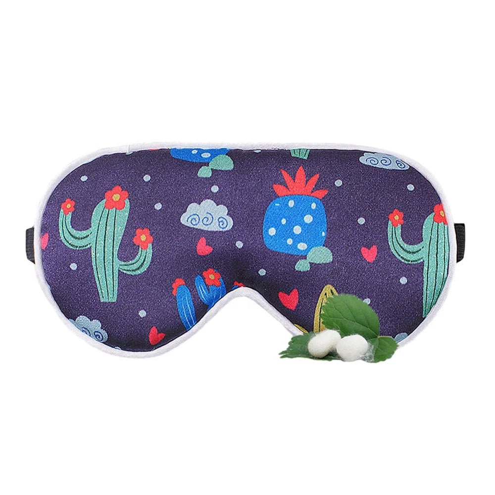 Adjustable Strap Organic Cotton Sleep Mask for Kids Smooth Soft Eye Cover Blocking Lights Travel-Friendly Anti-Wrinkle Silk