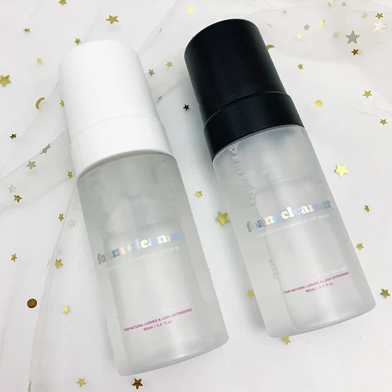 Non-irritation Deep Cleaning 30ml 100 ml Lash Extensions Cleanser Shampoo Bottle Flavored Kit Brush Customized Custom Label