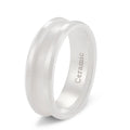 Poya 6mm Comfort Fit Single Blank Channel White Ceramic Ring Core for Inlay Jewelry Making