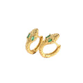 Snake Shape Colorful Zircon Wholesale Huggie Women Jewelry 925 Sterling Silver Hoop Earrings