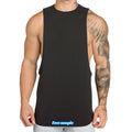 New Design Organic Cotton Men's Gym Tank Top Knitted Casual Workout Vest Sleeveless Fitness T-Shirts for Bodybuilding Muscle