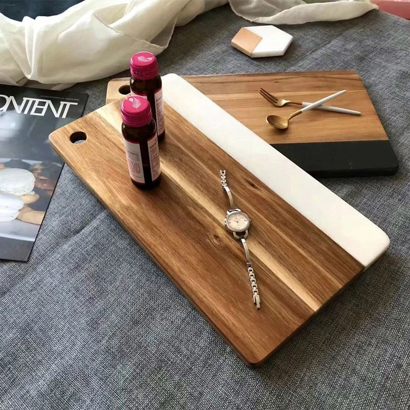 Professional Manufacturer Competitive Price Acacia Wood Rectangle Cheese Cutting Board 2.0cm Thick Sustainable