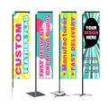 Shenzhen Flag High Quality Outdoor Event Advertising Double-Sided Polyester Flying Flagpole Rectangle Square Beach Flag UV