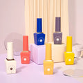 12ml Square Colorful Nail Polish Packaging Bottle Custom Refillable Varnish Container for Gel Polish Lacquer