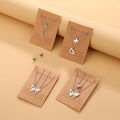 G2024 Popular Girl Jewelry Stainless Steel Butterfly Pendant Matching Necklaces Chain Best Friend Friendship Necklace