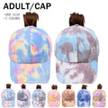 Fashion Colorful Tie Dye Summer Outdoor Snapback Cap for Women Casual Sport Ponytail Cap Sport Cap