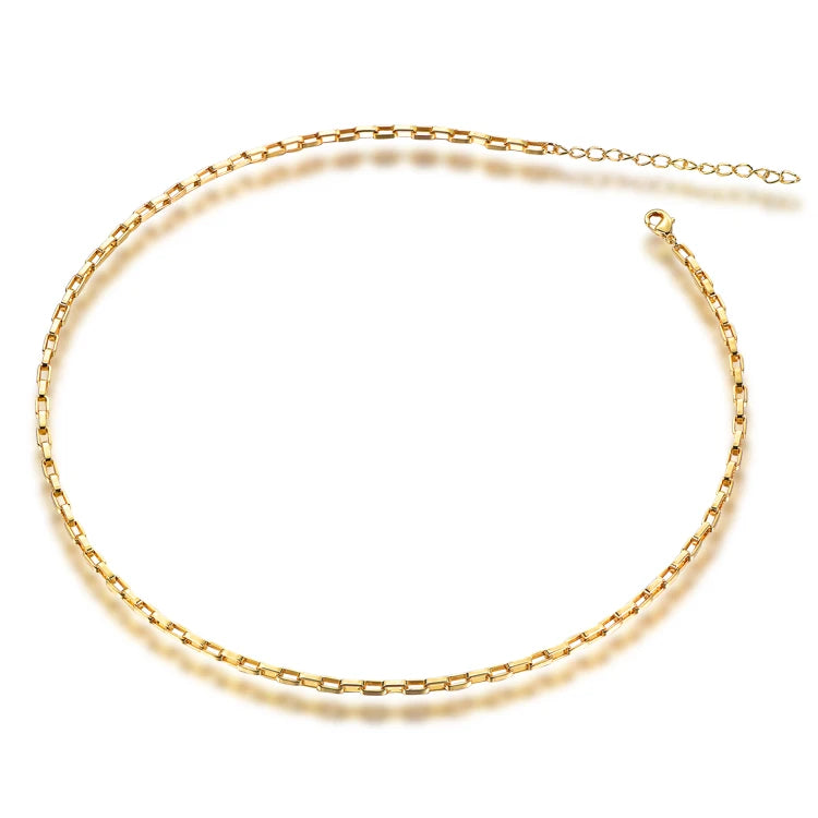 Kirin Luxury 925 Sterling Silver Long Necklace Pure Silver Link Chain for Wedding Engagement or Gift Trendy Style