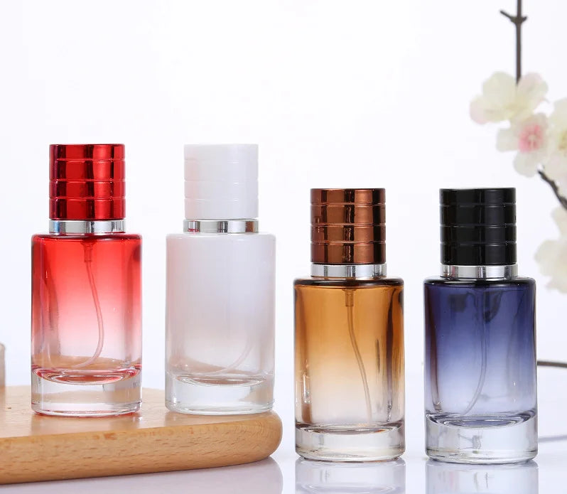 Empty 30ml Round Clear Refillable Glass Perfume Spray Bottle