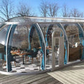 Full House New PC Dome Hotel Luxury Transparent Hotel Glamping Experience  Outdoor Bubble House Polycarbonate Dome