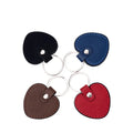 Custom Logo Heart Leather Light Keychain with Laser Engraving and Letterpress Printing
