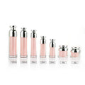 Custom logo pink Acrylic Packaging Airless Bottle Vacuum Bottle 15 ml 30ml 50ml 100ml 120ml Bottle 30g 50g Jar Cosmetic Package