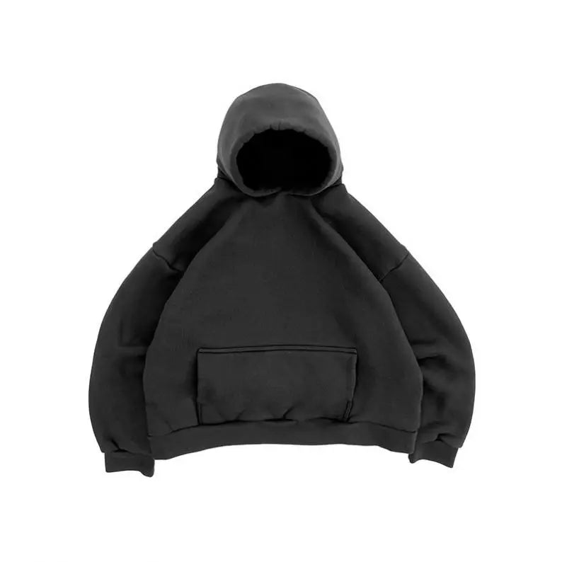 Custom 450GSM Boxy Heavyweight Drop Shoulder Cropped Hoodie Men Heavy Weight Cotton Oversized Fleece Kanye West Hoodie