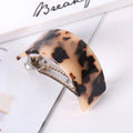 Wholesale Women Leopard Marble Large Bride French Luxury Hair Barrettes Clips