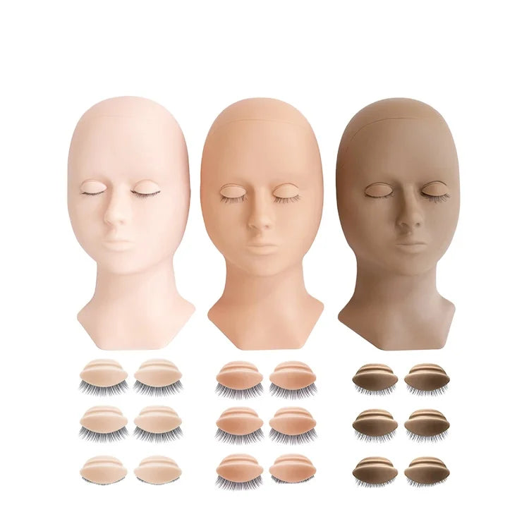 TOP Quality Advanced Lash Mannequin Hot Selling Eyelash Practice Training Head Makeup Tools