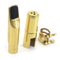 Muslady 7C Tenor Saxophone Mouthpiece Musical Instrument Accessories Brass Material with Reed Cap Buckle Patch
