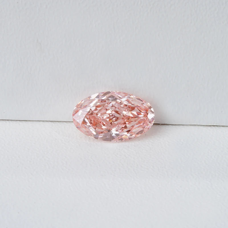Hot Sale Men Made Oval Cut Jewelry Diamond Pink HPHT Loose Diamond Lab Grown