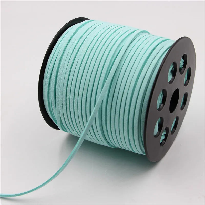 Korean Velvet Leather Rope Deerskin Double-sided DIY Handmade Eco-Friendly Waterproof Braided Bracelet Necklace Cords Bags Shoes
