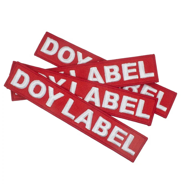 Clothes Embroidery Badges Wholesale Overcoats Design Custom Patches With 3D Brand Logo