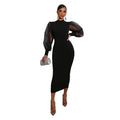 Black Church Dresses Elegant Official Work Female Fashion Formal Ladies Office Wears Career Women Dresses