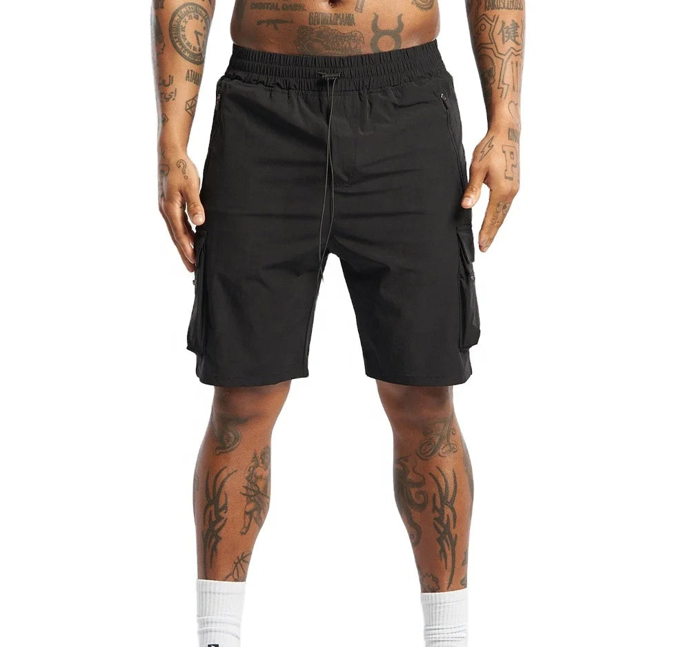 Hot Selling Custom Logo Summer Multifunctional Pocket Nylon Fabric Stretch Causal Shorts Breathablr Plus Size Mens Shorts Pants