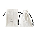 Custom Brand Logo OEM Design 13x18cm Drawstring Cotton Linen Makeup Bags