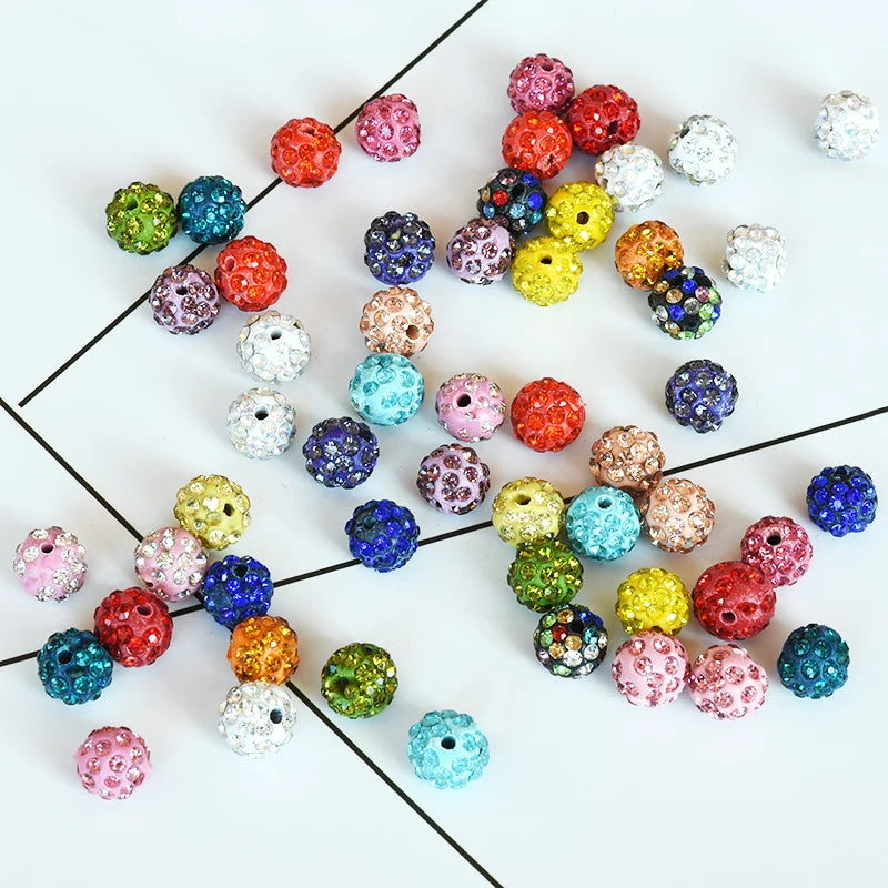 DIY Jewelry Accessories Pottery Mud Loose Multiple Diamond Disco Ball Bead