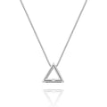 Factory Wholesale New 925 Sterling Silver Zircon Geometric Triangle Necklaces Pendants Women Wedding Jewelry Christmas Gifts
