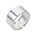 925 Sterling Silver Trendy High-end Polishing Geometric Adjustable Wide Finger Rings for Women Party Fine Jewelry
